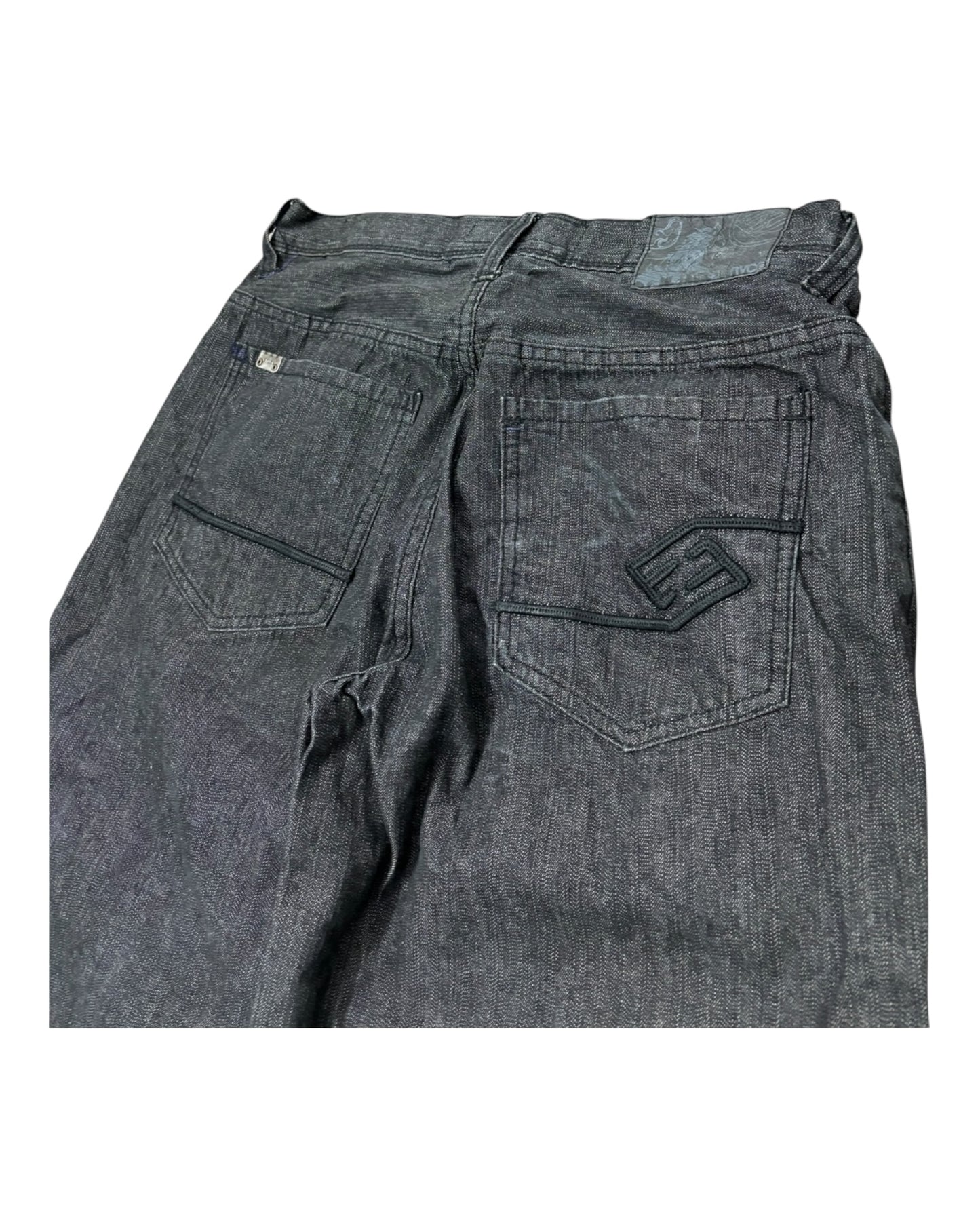 Y2K Baggy Grey/Black Enyce Jorts