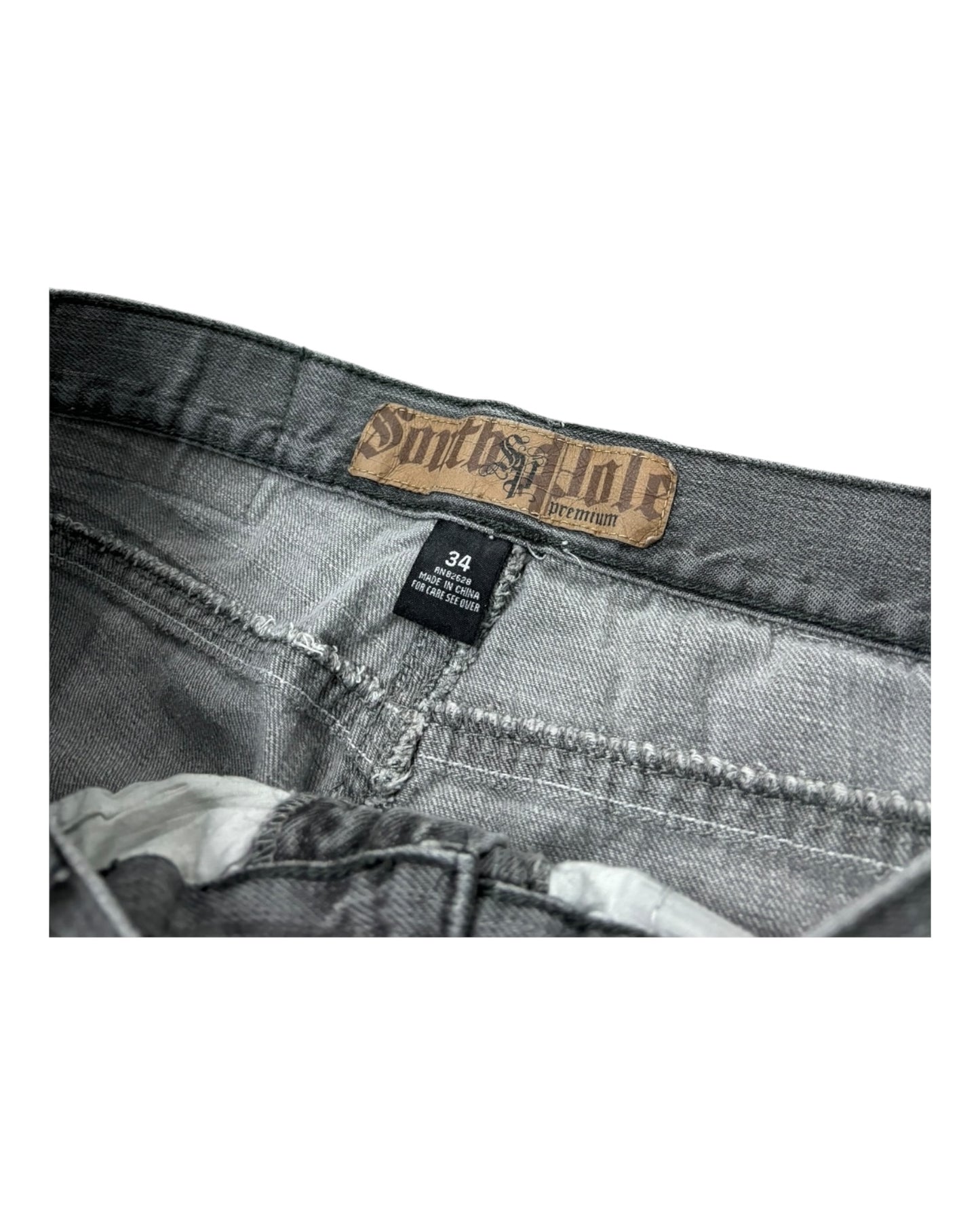 Y2K Southpole Premium Grey and Black Baggy Shorts with Back Pocket Hits