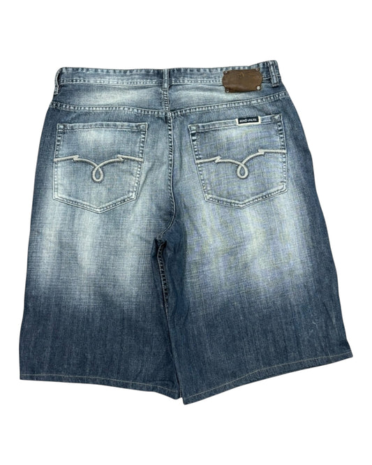 Y2K Ecko Blue Denim Shorts with a nice fade and baggy fit