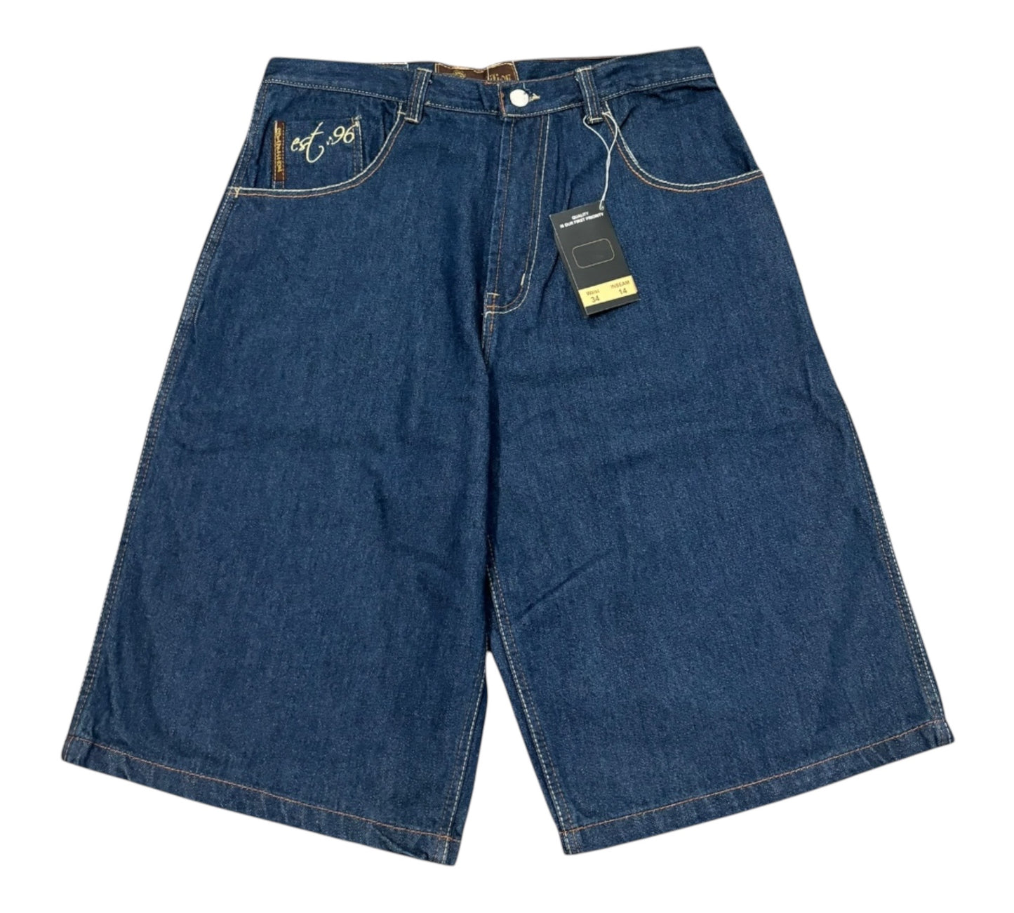 DS Y2K Baggy Competition Jorts with lots of embroidery and details