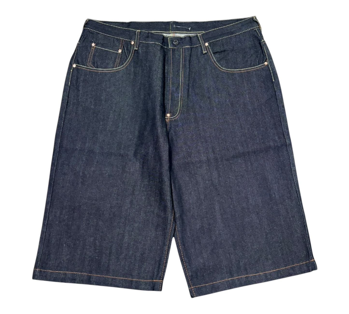 DS Y2K Red Monkey Baggy Jorts with back pocket designs