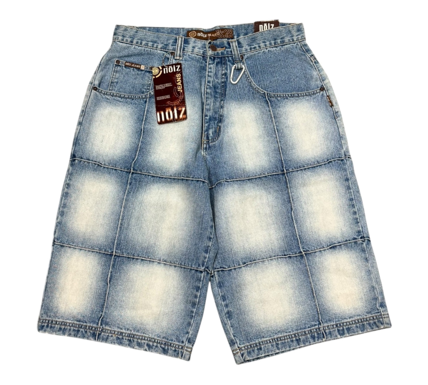 DS Y2K Baggy Noiz Jorts with Grid Style Wash